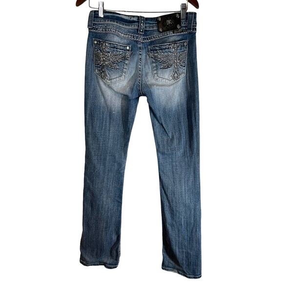 Miss Me Easy Bootcut Jeans Bedazzled Pockets Low Rise 26 - Picture 5 of 10